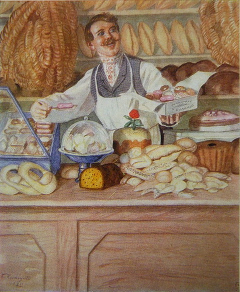 Булочник (из серии Русские типы, 1920 г.)