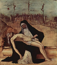 Пределла со сценами страстей Христовых. Пьета (Эрколе де Роберти, 1482)