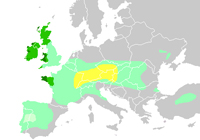 Гальштатская культура на карте Европы