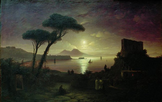 Неаполитанский залив в лунную ночь. И. Айвазовский